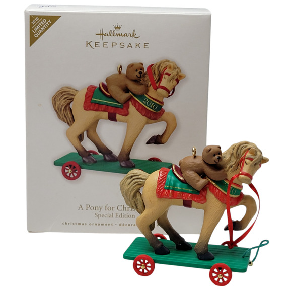 2010 Hallmark Ornament A Pony For Christmas Limited Edition Repaint Colorway - Picture 1 of 7